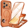 image:imageMiracase for iPhone 18 Pro Max Case with Builtin Screen Protector Full Camera Protector  Magnetic with MagSafe  360 Full Body Military DropProof 18 ProMax Bumper BurgundyOrange