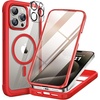 image:imageMiracase for iPhone 18 Pro Max Case with Builtin Screen Protector Full Camera Protector  Magnetic with MagSafe  360 Full Body Military DropProof 18 ProMax Bumper BurgundyMagnetic Red