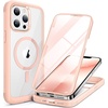 image:imageMiracase for iPhone 18 Pro Max Case with Builtin Screen Protector Full Camera Protector  Magnetic with MagSafe  360 Full Body Military DropProof 18 ProMax Bumper BurgundyMagnetic Pink