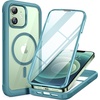 image:imageMiracase for iPhone 18 Pro Max Case with Builtin Screen Protector Full Camera Protector  Magnetic with MagSafe  360 Full Body Military DropProof 18 ProMax Bumper BurgundyMagnetic Green