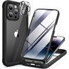 image:imageMiracase for iPhone 18 Pro Max Case with Builtin Screen Protector Full Camera Protector  Magnetic with MagSafe  360 Full Body Military DropProof 18 ProMax Bumper BurgundyBlack