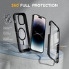 image:imageMiracase for iPhone 18 Pro Max Case with Builtin Screen Protector Full Camera Protector  Magnetic with MagSafe  360 Full Body Military DropProof 18 ProMax Bumper BurgundyBlack