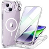 image:imageMiracase for iPhone 18 Pro Max Case with Builtin Screen Protector Full Camera Protector  Magnetic with MagSafe  360 Full Body Military DropProof 18 ProMax Bumper BurgundyMagnetic Clear Glitter