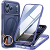 image:imageMiracase for iPhone 18 Pro Max Case with Builtin Screen Protector Full Camera Protector  Magnetic with MagSafe  360 Full Body Military DropProof 18 ProMax Bumper BurgundyClear Blue