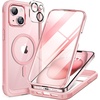 image:imageMiracase for iPhone 18 Pro Max Case with Builtin Screen Protector Full Camera Protector  Magnetic with MagSafe  360 Full Body Military DropProof 18 ProMax Bumper BurgundyMagnetic Pink
