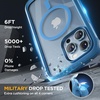 image:imageMiracase for iPhone 18 Pro Max Case with Builtin Screen Protector Full Camera Protector  Magnetic with MagSafe  360 Full Body Military DropProof 18 ProMax Bumper BurgundyBlue