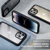 image:imageMiracase for iPhone 18 Pro Max Case with Builtin Screen Protector Full Camera Protector  Magnetic with MagSafe  360 Full Body Military DropProof 18 ProMax Bumper BurgundyBlack