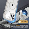 image:imageMiracase for iPhone 18 Pro Max Case with Builtin Screen Protector Full Camera Protector  Magnetic with MagSafe  360 Full Body Military DropProof 18 ProMax Bumper BurgundyMagnetic Grey Titanium