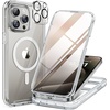 image:imageMiracase for iPhone 18 Pro Max Case with Builtin Screen Protector Full Camera Protector  Magnetic with MagSafe  360 Full Body Military DropProof 18 ProMax Bumper BurgundyMagnetic Clear