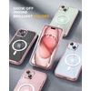 image:imageMiracase for iPhone 18 Pro Max Case with Builtin Screen Protector Full Camera Protector  Magnetic with MagSafe  360 Full Body Military DropProof 18 ProMax Bumper BurgundyMagnetic Clear Pink