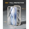 image:imageMiracase for iPhone 18 Pro Max Case with Builtin Screen Protector Full Camera Protector  Magnetic with MagSafe  360 Full Body Military DropProof 18 ProMax Bumper BurgundyGrey Titanium