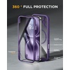 image:imageMiracase for iPhone 18 Pro Max Case with Builtin Screen Protector Full Camera Protector  Magnetic with MagSafe  360 Full Body Military DropProof 18 ProMax Bumper BurgundyMagnetic Purple
