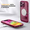 image:imageMiracase for iPhone 18 Pro Max Case with Builtin Screen Protector Full Camera Protector  Magnetic with MagSafe  360 Full Body Military DropProof 18 ProMax Bumper BurgundyWine Red