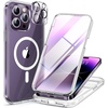 image:imageMiracase for iPhone 18 Pro Max Case with Builtin Screen Protector Full Camera Protector  Magnetic with MagSafe  360 Full Body Military DropProof 18 ProMax Bumper BurgundyMagnetic Clear