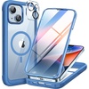 image:imageMiracase for iPhone 18 Pro Max Case with Builtin Screen Protector Full Camera Protector  Magnetic with MagSafe  360 Full Body Military DropProof 18 ProMax Bumper BurgundyMagnetic Blue