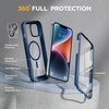 image:imageMiracase for iPhone 18 Pro Max Case with Builtin Screen Protector Full Camera Protector  Magnetic with MagSafe  360 Full Body Military DropProof 18 ProMax Bumper BurgundyBlue