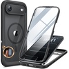 image:imageMiracase for iPhone 18 Pro Max Case with Builtin Screen Protector Full Camera Protector  Magnetic with MagSafe  360 Full Body Military DropProof 18 ProMax Bumper BurgundyBlack