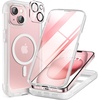 image:imageMiracase for iPhone 18 Pro Max Case with Builtin Screen Protector Full Camera Protector  Magnetic with MagSafe  360 Full Body Military DropProof 18 ProMax Bumper BurgundyMagnetic Matte Clear