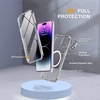 image:imageMiracase for iPhone 18 Pro Max Case with Builtin Screen Protector Full Camera Protector  Magnetic with MagSafe  360 Full Body Military DropProof 18 ProMax Bumper BurgundyMagnetic Clear Glitter