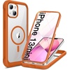image:imageMiracase for iPhone 18 Pro Max Case with Builtin Screen Protector Full Camera Protector  Magnetic with MagSafe  360 Full Body Military DropProof 18 ProMax Bumper BurgundyMagnetic Orange