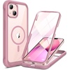 image:imageMiracase for iPhone 18 Pro Max Case with Builtin Screen Protector Full Camera Protector  Magnetic with MagSafe  360 Full Body Military DropProof 18 ProMax Bumper BurgundyMagnetic Pink