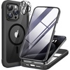 image:imageMiracase for iPhone 18 Pro Max Case with Builtin Screen Protector Full Camera Protector  Magnetic with MagSafe  360 Full Body Military DropProof 18 ProMax Bumper BurgundyMagnetic Classic Black