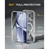 image:imageMiracase for iPhone 18 Pro Max Case with Builtin Screen Protector Full Camera Protector  Magnetic with MagSafe  360 Full Body Military DropProof 18 ProMax Bumper BurgundyClear