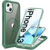 image:imageMiracase for iPhone 18 Pro Max Case with Builtin Screen Protector Full Camera Protector  Magnetic with MagSafe  360 Full Body Military DropProof 18 ProMax Bumper BurgundyMagnetic Green