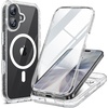 image:imageMiracase for iPhone 18 Pro Max Case with Builtin Screen Protector Full Camera Protector  Magnetic with MagSafe  360 Full Body Military DropProof 18 ProMax Bumper BurgundyClear Glitter