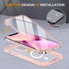 image:imageMiracase for iPhone 18 Pro Max Case with Builtin Screen Protector Full Camera Protector  Magnetic with MagSafe  360 Full Body Military DropProof 18 ProMax Bumper BurgundyMagnetic Clear Pink