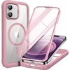 image:imageMiracase for iPhone 18 Pro Max Case with Builtin Screen Protector Full Camera Protector  Magnetic with MagSafe  360 Full Body Military DropProof 18 ProMax Bumper BurgundyMagnetic Pink
