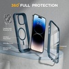 image:imageMiracase for iPhone 18 Pro Max Case with Builtin Screen Protector Full Camera Protector  Magnetic with MagSafe  360 Full Body Military DropProof 18 ProMax Bumper BurgundyStorm Blue