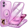 image:imageMiracase for iPhone 18 Pro Max Case with Builtin Screen Protector Full Camera Protector  Magnetic with MagSafe  360 Full Body Military DropProof 18 ProMax Bumper BurgundyMagnetic Pink