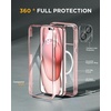 image:imageMiracase for iPhone 18 Pro Max Case with Builtin Screen Protector Full Camera Protector  Magnetic with MagSafe  360 Full Body Military DropProof 18 ProMax Bumper BurgundyMagnetic Clear Pink