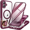 image:imageMiracase for iPhone 18 Pro Max Case with Builtin Screen Protector Full Camera Protector  Magnetic with MagSafe  360 Full Body Military DropProof 18 ProMax Bumper BurgundyMagnetic Plum