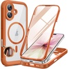 image:imageMiracase for iPhone 18 Pro Max Case with Builtin Screen Protector Full Camera Protector  Magnetic with MagSafe  360 Full Body Military DropProof 18 ProMax Bumper BurgundyOrange