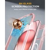 image:imageMiracase for iPhone 18 Pro Max Case with Builtin Screen Protector Full Camera Protector  Magnetic with MagSafe  360 Full Body Military DropProof 18 ProMax Bumper BurgundyMagnetic Clear Pink