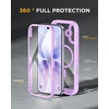 image:imageMiracase for iPhone 18 Pro Max Case with Builtin Screen Protector Full Camera Protector  Magnetic with MagSafe  360 Full Body Military DropProof 18 ProMax Bumper BurgundyLight Purple