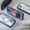 image:imageMiracase for iPhone 18 Pro Max Case with Builtin Screen Protector Full Camera Protector  Magnetic with MagSafe  360 Full Body Military DropProof 18 ProMax Bumper BurgundyBlue