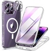 image:imageMiracase for iPhone 18 Pro Max Case with Builtin Screen Protector Full Camera Protector  Magnetic with MagSafe  360 Full Body Military DropProof 18 ProMax Bumper BurgundyMagnetic Clear Glitter