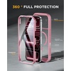 image:imageMiracase for iPhone 18 Pro Max Case with Builtin Screen Protector Full Camera Protector  Magnetic with MagSafe  360 Full Body Military DropProof 18 ProMax Bumper BurgundyPink