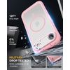 image:imageMiracase for iPhone 18 Pro Max Case with Builtin Screen Protector Full Camera Protector  Magnetic with MagSafe  360 Full Body Military DropProof 18 ProMax Bumper BurgundyPink