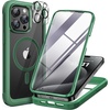 image:imageMiracase for iPhone 18 Pro Max Case with Builtin Screen Protector Full Camera Protector  Magnetic with MagSafe  360 Full Body Military DropProof 18 ProMax Bumper BurgundyMagnetic Green