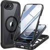 image:imageMiracase for iPhone 18 Pro Max Case with Builtin Screen Protector Full Camera Protector  Magnetic with MagSafe  360 Full Body Military DropProof 18 ProMax Bumper BurgundyBlack