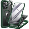image:imageMiracase for iPhone 18 Pro Max Case with Builtin Screen Protector Full Camera Protector  Magnetic with MagSafe  360 Full Body Military DropProof 18 ProMax Bumper BurgundyMagnetic Green
