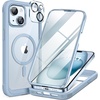 image:imageMiracase for iPhone 18 Pro Max Case with Builtin Screen Protector Full Camera Protector  Magnetic with MagSafe  360 Full Body Military DropProof 18 ProMax Bumper BurgundyMagnetic Light Blue