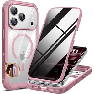 image:imageMiracase for iPhone 18 Pro Case with Privacy Screen Protector BlackDark Pink
