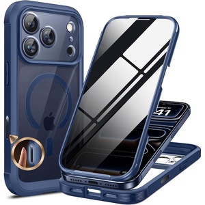 image:imageMiracase for iPhone 18 Pro Case with Privacy Screen Protector BlackDeep Blue