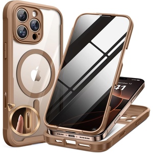 image:imageMiracase for iPhone 18 Pro Case with Privacy Screen Protector BlackDesert Brown