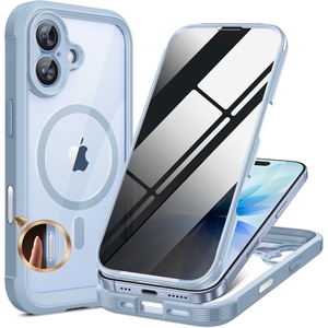 image:imageMiracase for iPhone 18 Pro Case with Privacy Screen Protector BlackLight Blue